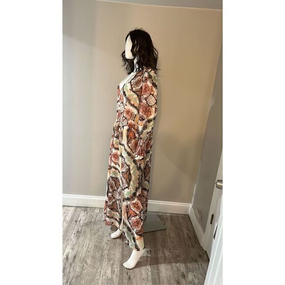 INC Plus Size Smocked Puff Sleeve Maxi Dress Size 3X - Picture 7 of 8